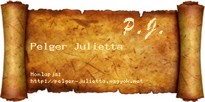 Pelger Julietta névjegykártya